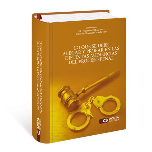 Libro Lo que se debe alegar y probar en las distintas audiencias del Proceso Penal | Elky Alexander Villegas Paiva, Cristhian Alexander Cerna Ravines 
