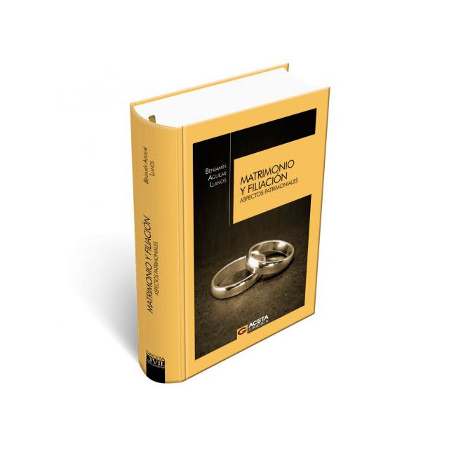 LIbro Matrimonio y filiación aspectos patrimoniales | Benjamín Aguilar Llanos | Gaceta Jurídica